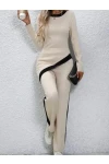 Kaşkorse Kumaş Yanları Şerit Detaylı Takım