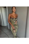 Saten Kumaş Dantelli Elbise