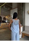 Keten Kumaş Sırt Detaylı Takım