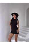 Sandy  Kumaş Omuz Detaylı Elbise