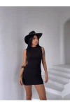 Sandy  Kumaş Omuz Detaylı Elbise