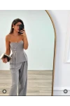 Straplez Bluz & Pantolon Takım