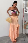 Audrey Fıfrlı Yırtmaç Detay Etek 4037