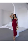 Ayarlanabilir Askılı Elbise Bordo