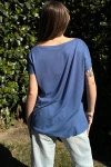 Blok Tasarım Salaş T-Shirt Lacivert
