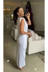 Dalgıç Kumaş Elbise Beyaz