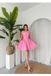 Fiyonk Detaylı Elbise Pembe