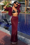 Jenny Ajurlu Etek Takım Bordo