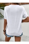 Kadın Kısa Kollu Bisiklet Yaka Göz Baskılı Süprem T-shirt