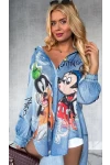 Karakter Baskılı Jeans Efektli Tunik