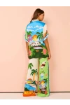 Paradise Desenli Takım İthal Hawai Kumas