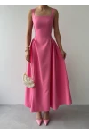 Piliseli Elbise Pembe