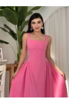 Piliseli Elbise Pembe