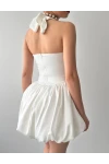 Slim Mini Elbise Beyaz