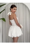 Slim Mini Elbise Beyaz