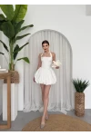 Slim Mini Elbise Beyaz