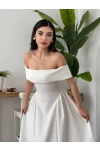 Stars Straplez Elbise Beyaz