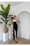 Terk Yırtmaç Detaylı Elbise