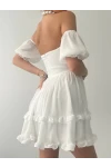 Vingo Mini Elbise Beyaz